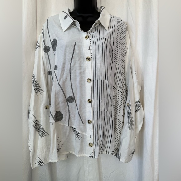 North's
Style Women's Sz 2x Long Sleeve Button Down Rolling Button Tab Blouse - Picture 1 of 6